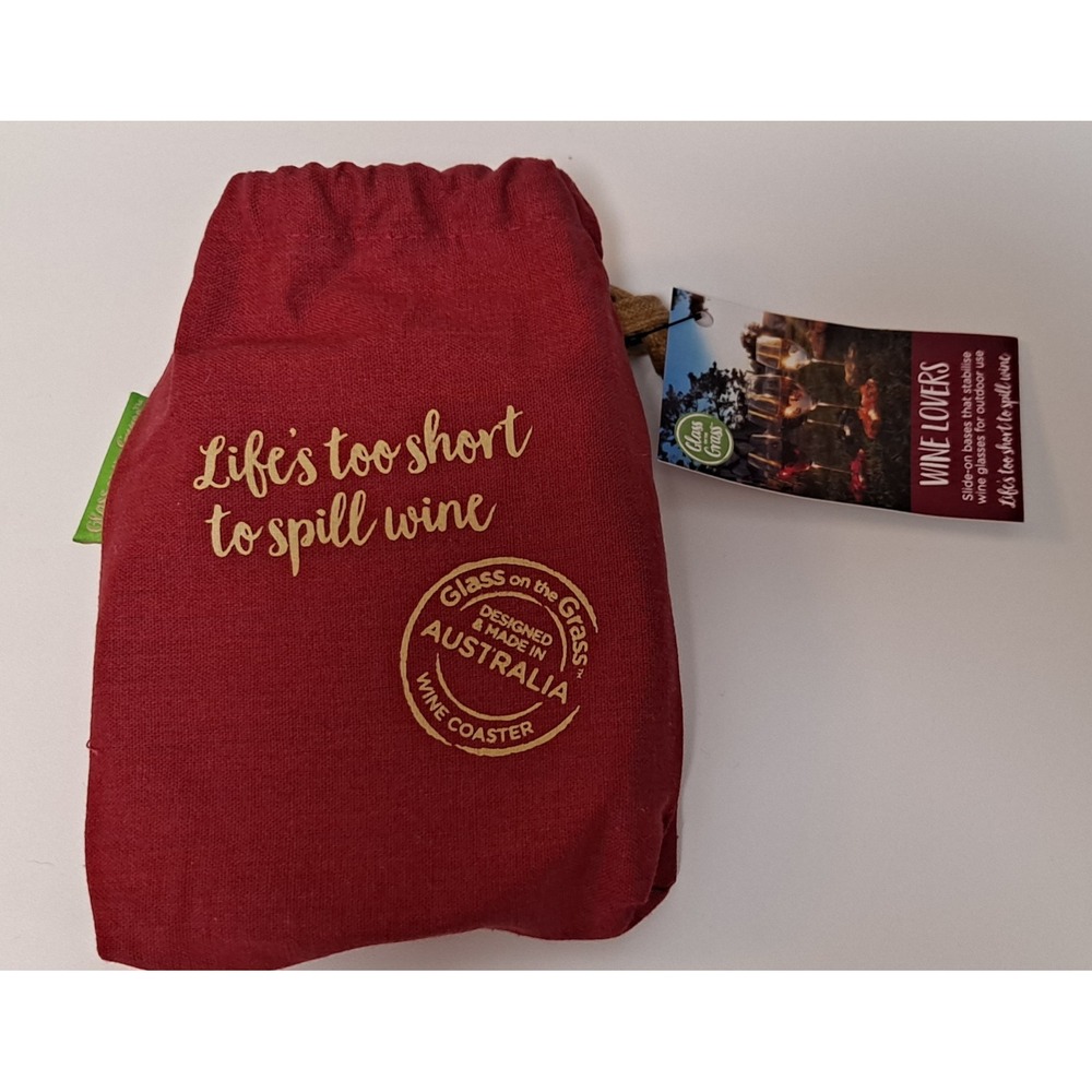 New‎ Glass on the Grass Wine Coasters Made In Australia Wine Glass Won't Tip